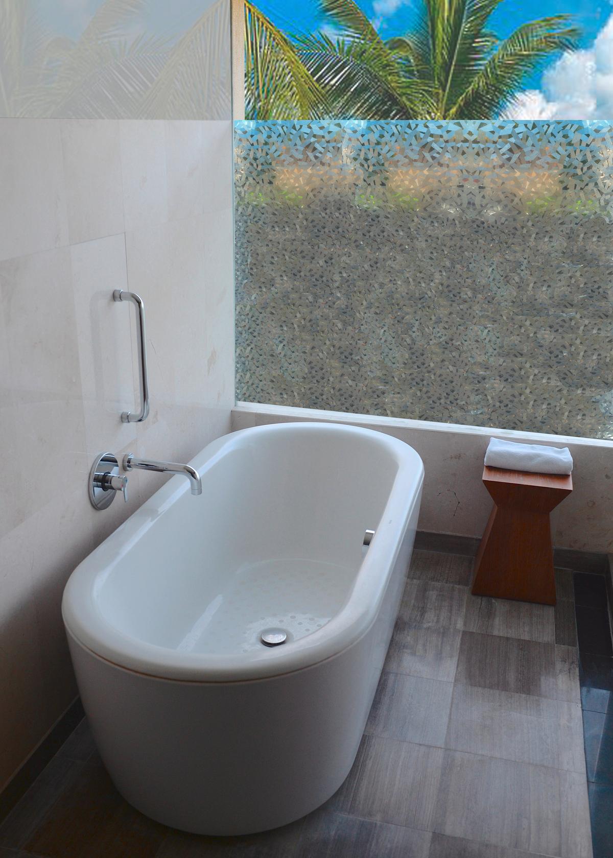 Fensterfolie Statisch Haftend Geomag-Design 150x45 Cm - Weiß, KONVENTIONELL, Kunststoff (45/150cm)