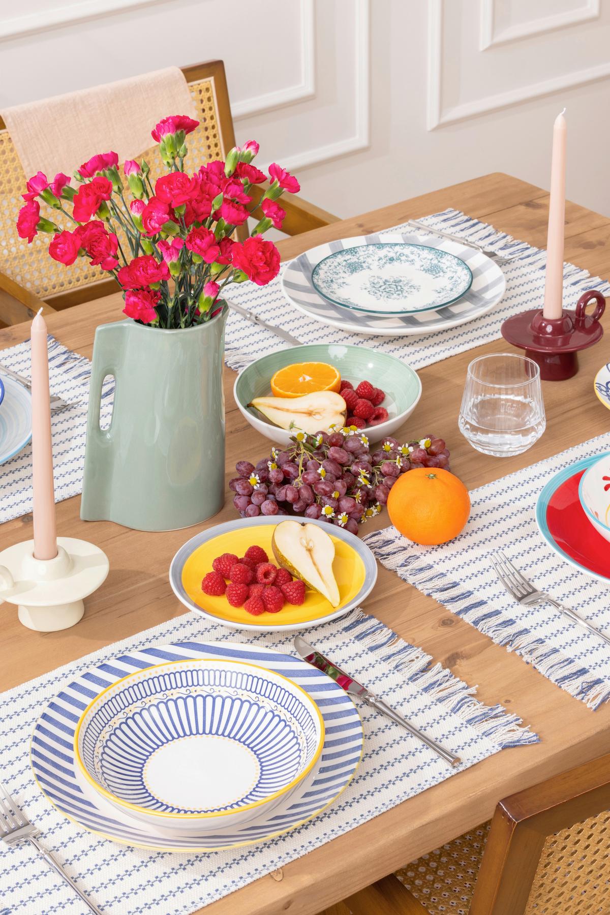 Dessertteller Ella - Blau/Dunkelgrün, MODERN, Keramik (19cm) - Luca Bessoni