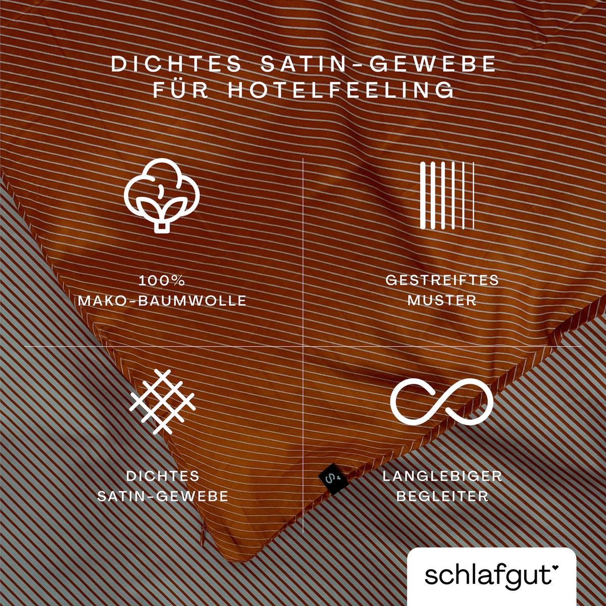 Kopfpolsterbezug Woven Satin Fade - Rot/Hellgrau, Basics, Textil (40/80cm) - Schlafgut
