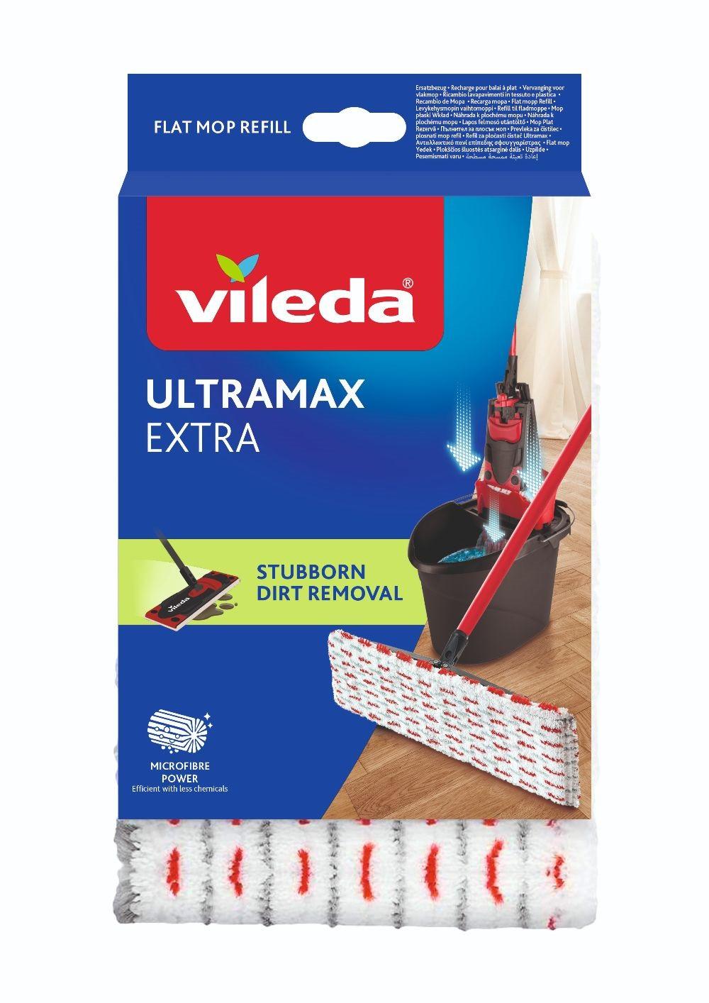 Felmosófej Ultramax F11204 Vileda - világosszürke/piros, Konventionell, textil - Vileda