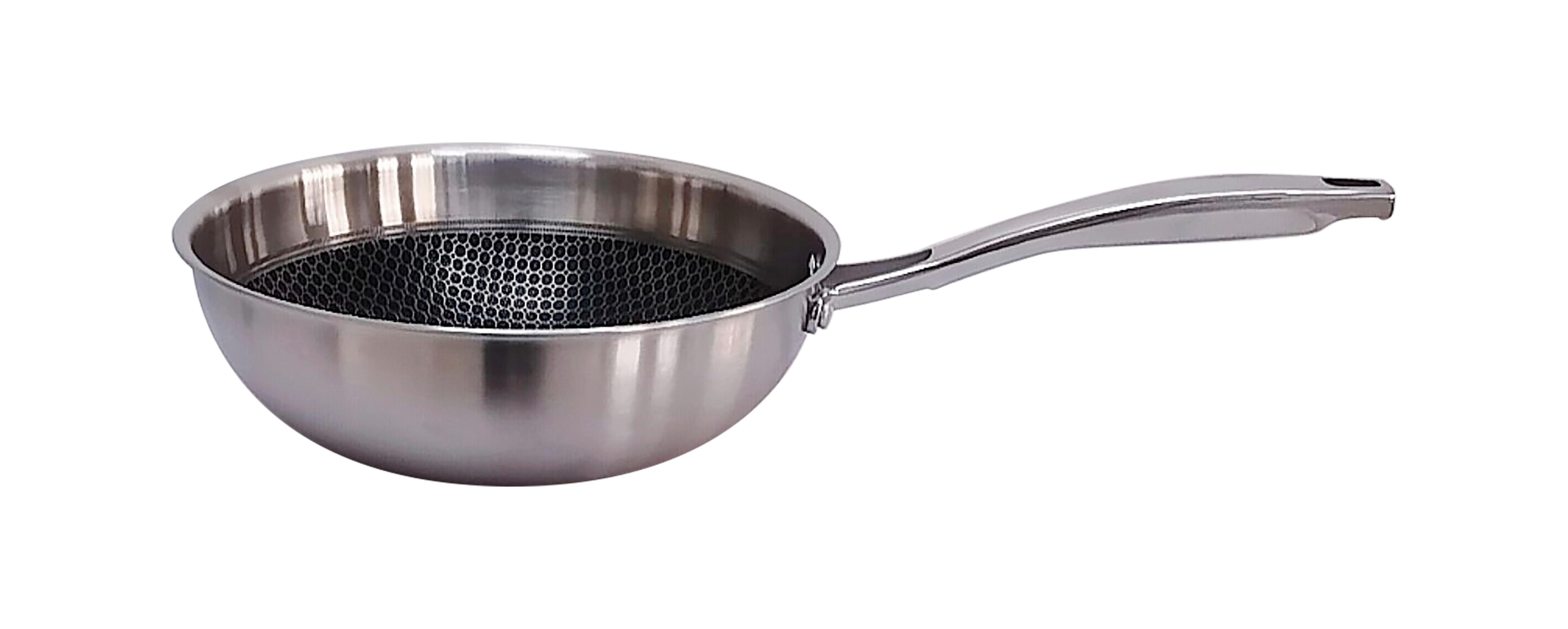 Pánev wok SILVER LINE - barvy nerez oceli, Moderní, kov (24/8cm) - Gourmesto