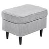 Hocker Oskar Hellgrau B: 63 cm - Hellgrau/Schwarz, Basics, Textil (63/43/42cm) - MID.YOU