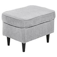 Hocker Oskar Hellgrau B: 63 cm - Hellgrau/Schwarz, Basics, Textil (63/43/42cm) - MID.YOU