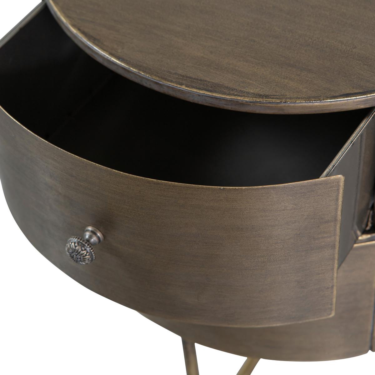 Kommode Glossy Messingfarben B: 39cm - Messingfarben, Design, Metall (39/48/39cm) - Livetastic