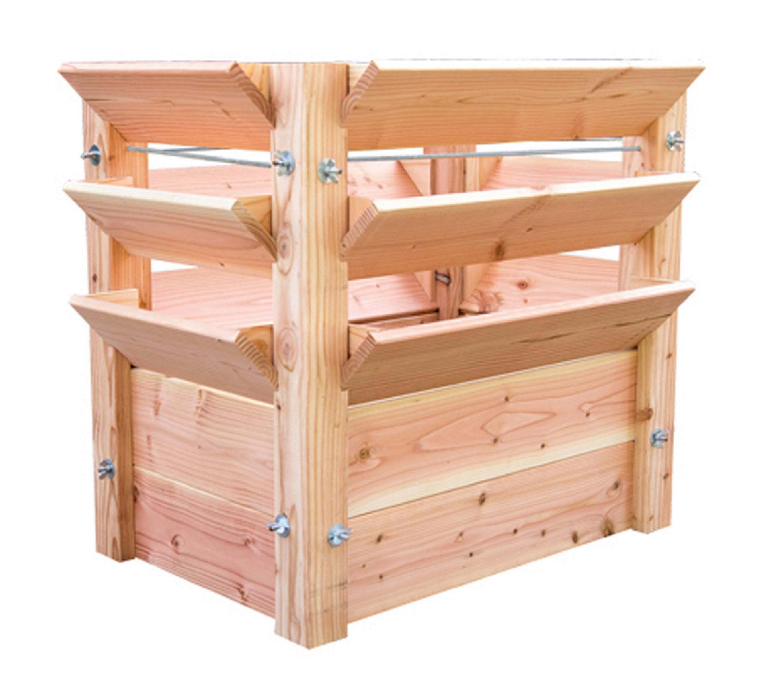 Hochbeet Echtholz Lärche 90x73x65 cm Lärchefarben - Lärchefarben, Basics, Holz (90/73/65cm)