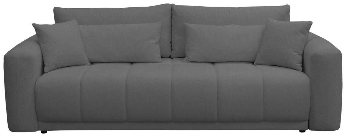 Schlafsofa Supra, Grau B: 245 Cm - Schwarz/Grau, Design, Holz/Textil (245/90/117cm) - MID.YOU