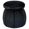 Hocker Corin 125 Schwarz/Graphit D: 51,5 cm - Graphitfarben/Schwarz, Design, Textil (51,5/55cm) - Kayoom