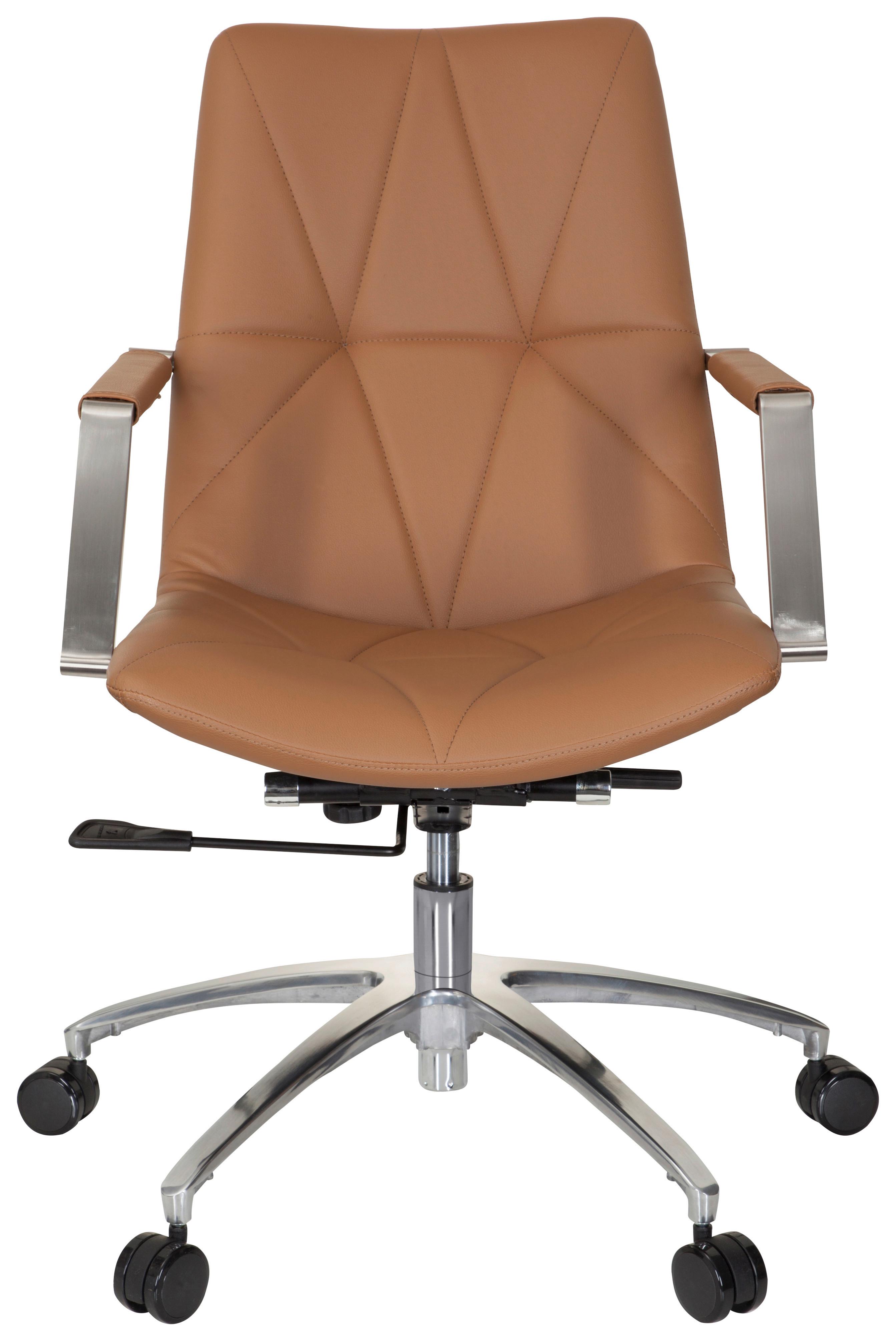 Drehstuhl Saranto II Lederlook Braun Bis 110kg - Braun, MODERN, Kunststoff/Textil (56/101/73cm) - MID.YOU