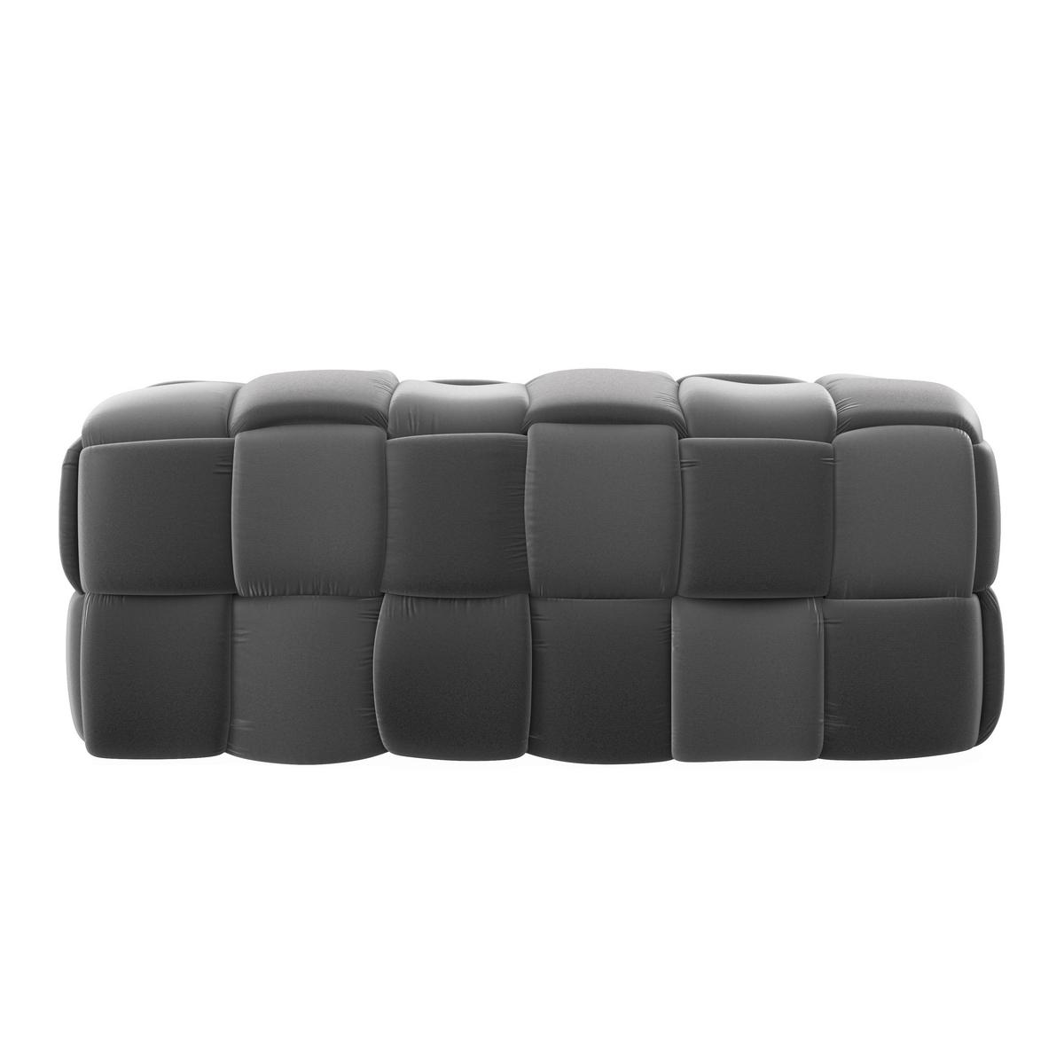 Moderná lavica ELLA sivá - čierna/sivá, Modern, drevo/textil (118/47/47cm) - Bessagi Home