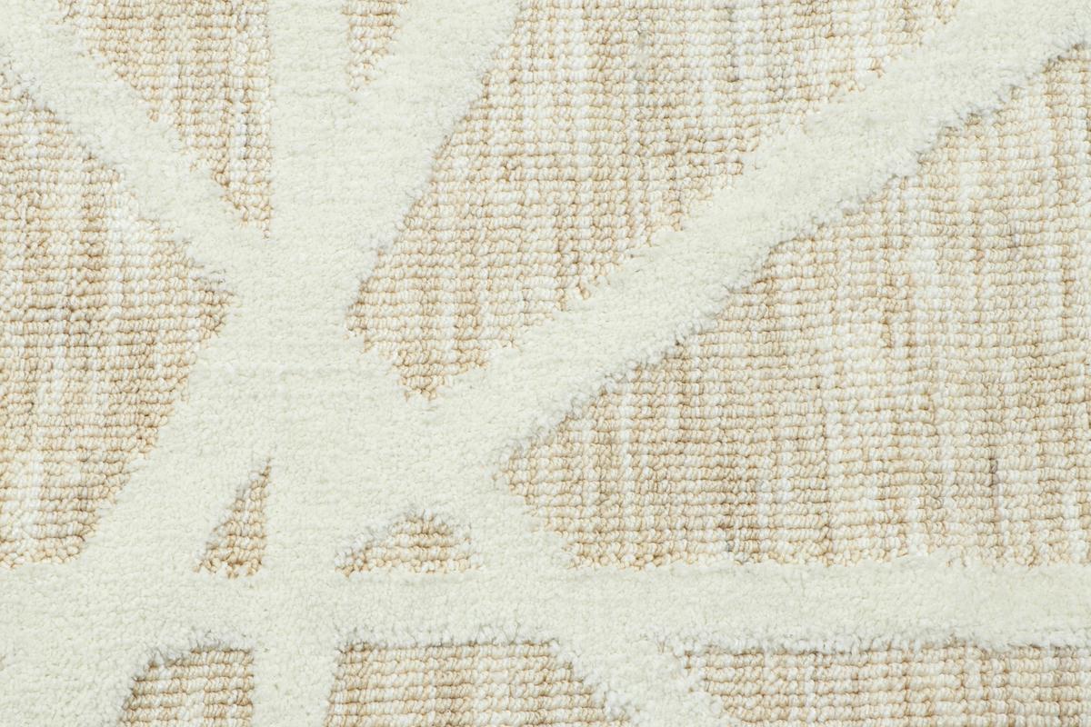 Teppich Verona Cutloop Beige Weiß - Beige/Weiß, Basics, Textil (190/290cm)
