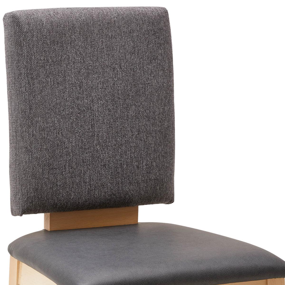Vierfußstuhl Verona Anthrazit Gepolstert - Anthrazit/Eiche Artisan, KONVENTIONELL, Holzwerkstoff/Textil (46/90/51cm)