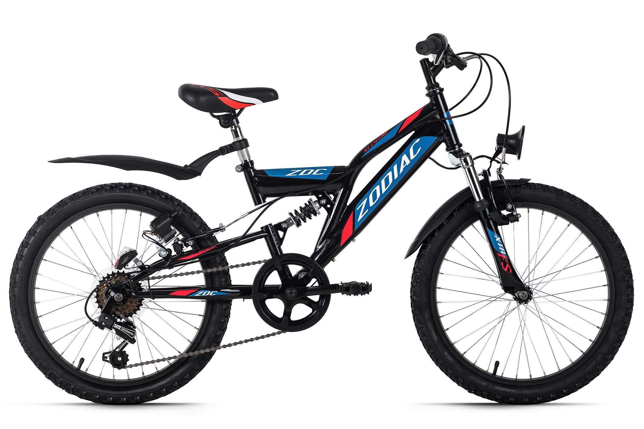 Kinderfahrrad 20 Zoll Mtb Fully Zodiac 668k 6 Gänge - Schwarz, Basics, Metall - KS Cycling