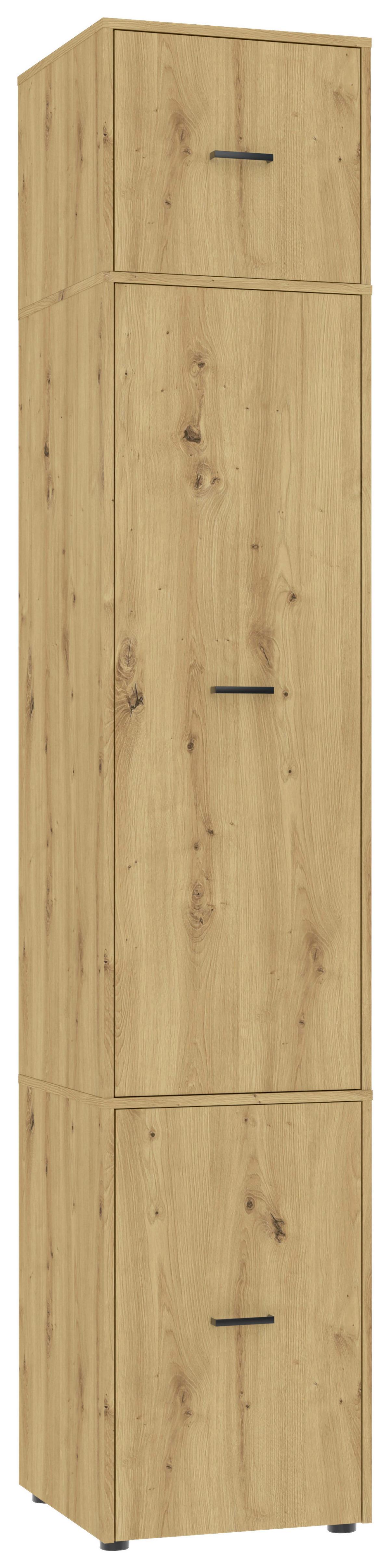 Kleiderschrank Kivo Eiche Artisan Dekor, B: 45 Cm - Eiche Artisan, Basics, Holzwerkstoff (45/239,40/52,1cm)