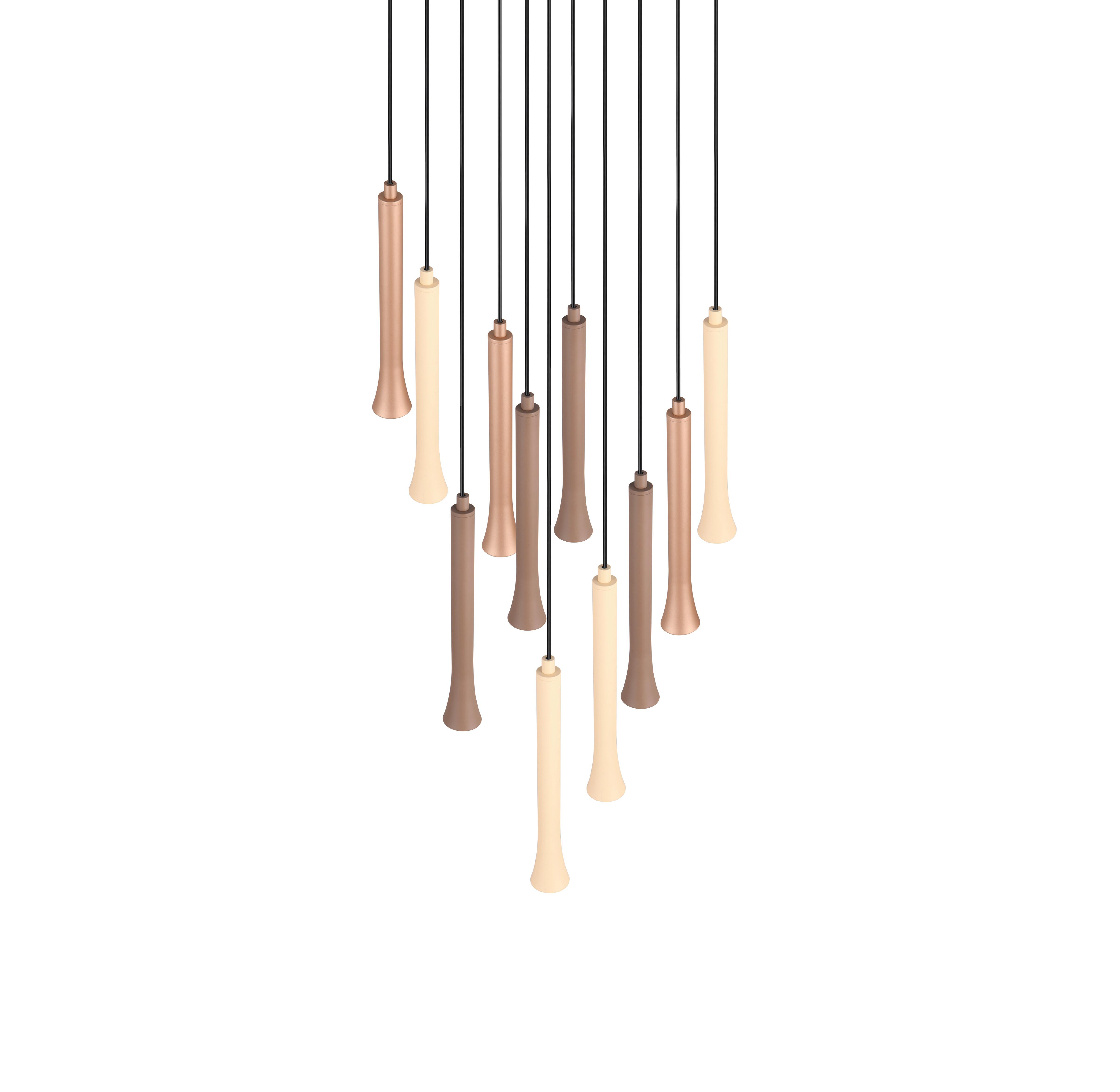 LED-Pendelleuchte 352091117 Fiato - Beige/Multicolor, Design, Metall (40,5/150cm) - Trio Leuchten