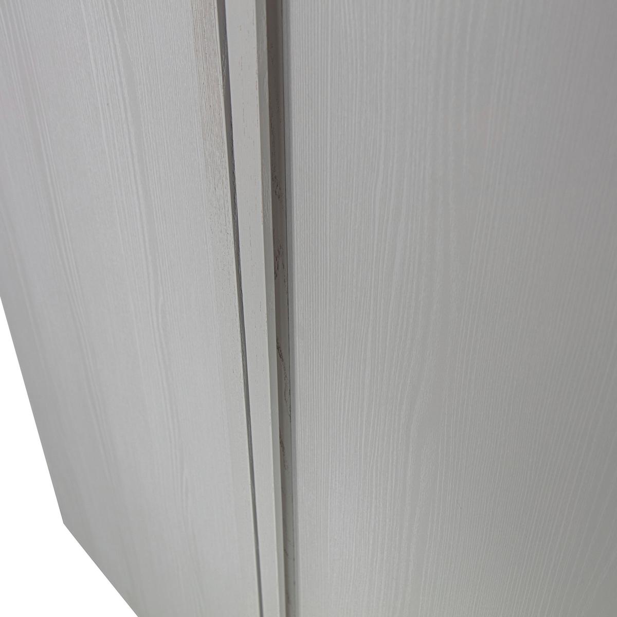 Drehtürenschrank Rens, Grau B: 110 cm - Walnussfarben/Grau, Design, Holz (110/210/58cm) - Livetastic