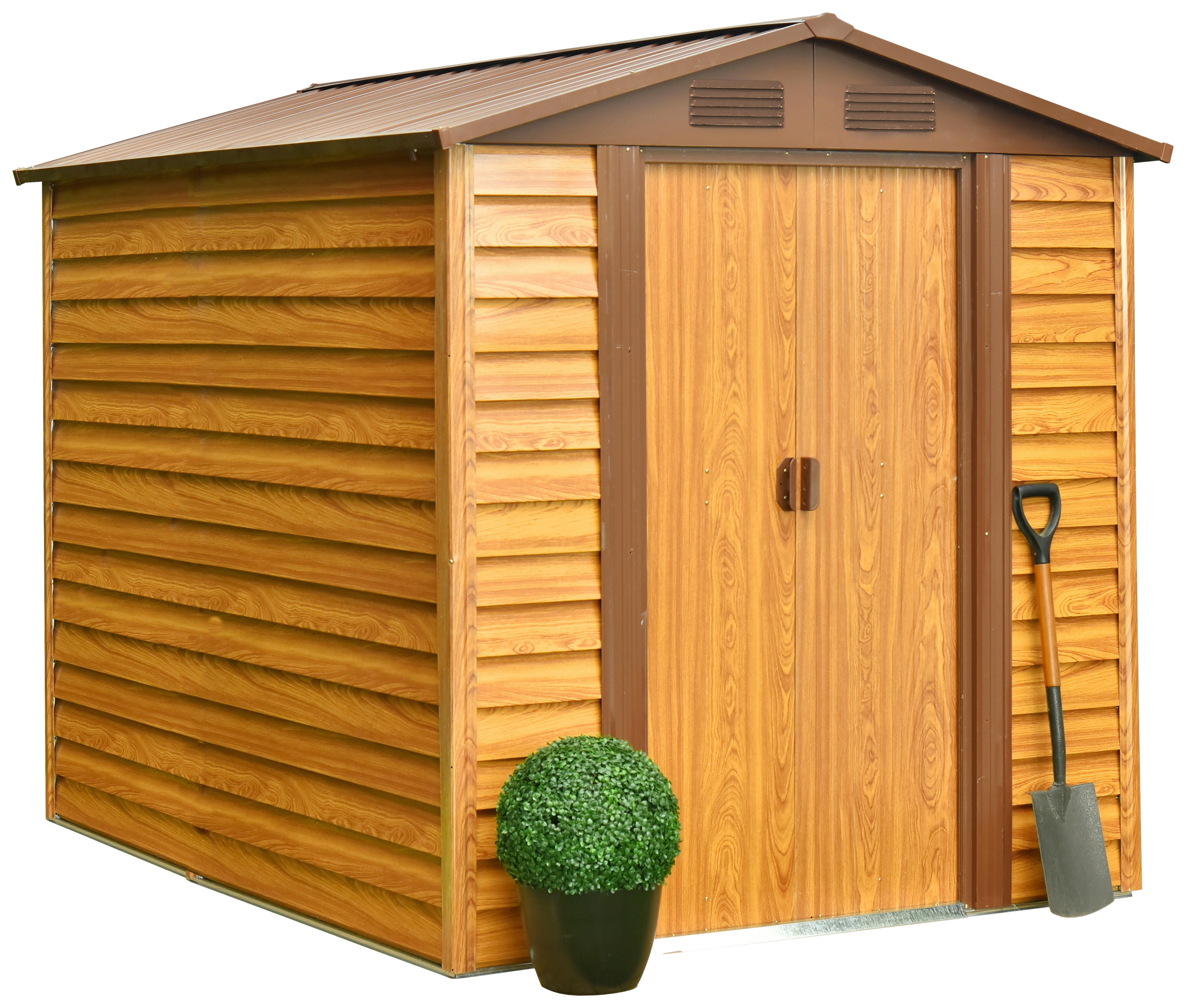 Gerätehaus Ohne Boden 236x209x195 Cm - Hellbraun, Basics, Metall (236/209/195cm)
