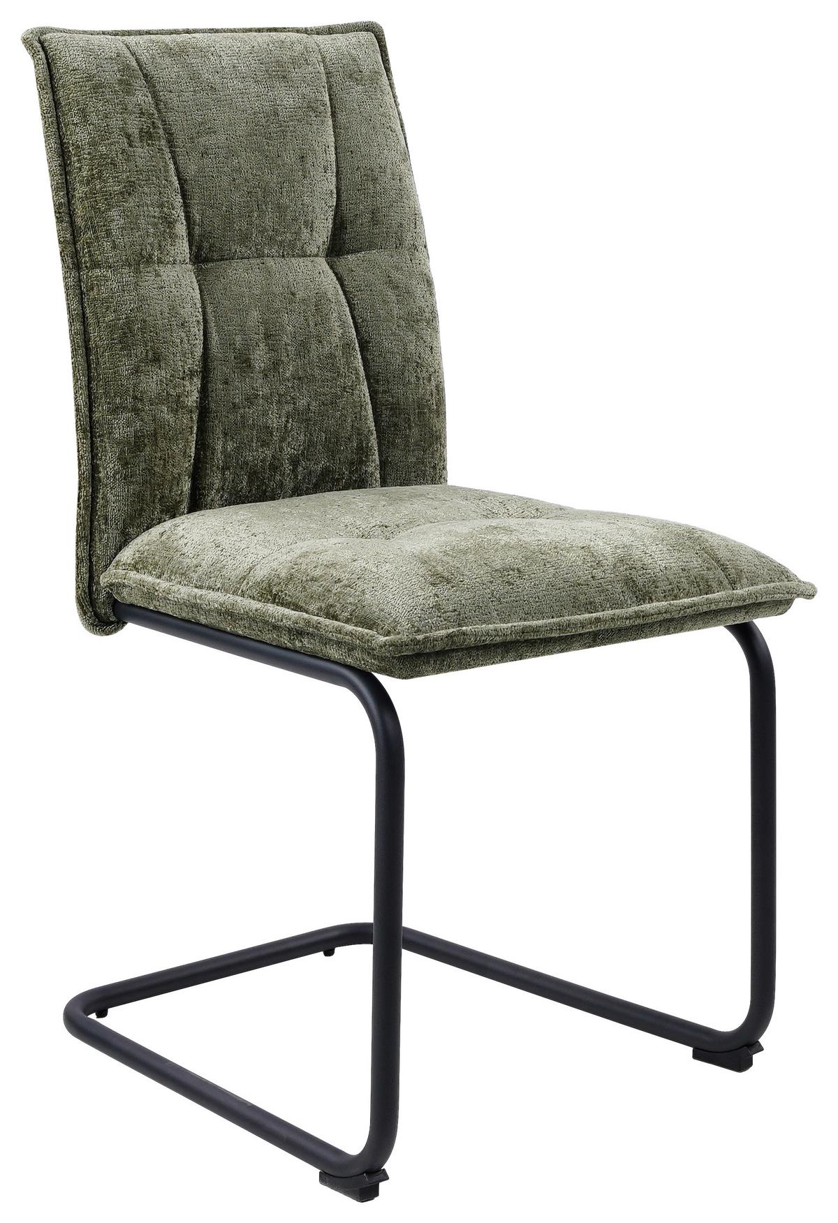 HOUPACÍ ŽIDLE COMO - černá/zelená, Moderní, kov/textil (47/92/58cm) - Mömax