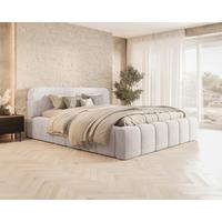 Polsterbett Deli 120 Beige LF: 120x200cm - Beige/Schwarz, MODERN, Textil/Metall (120/200cm) - MID.YOU