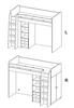 Vysoká Postel Unit Se Stolem A Skříňkou - bílá, Moderní, kompozitní dřevo (90/200cm) - MID.YOU
