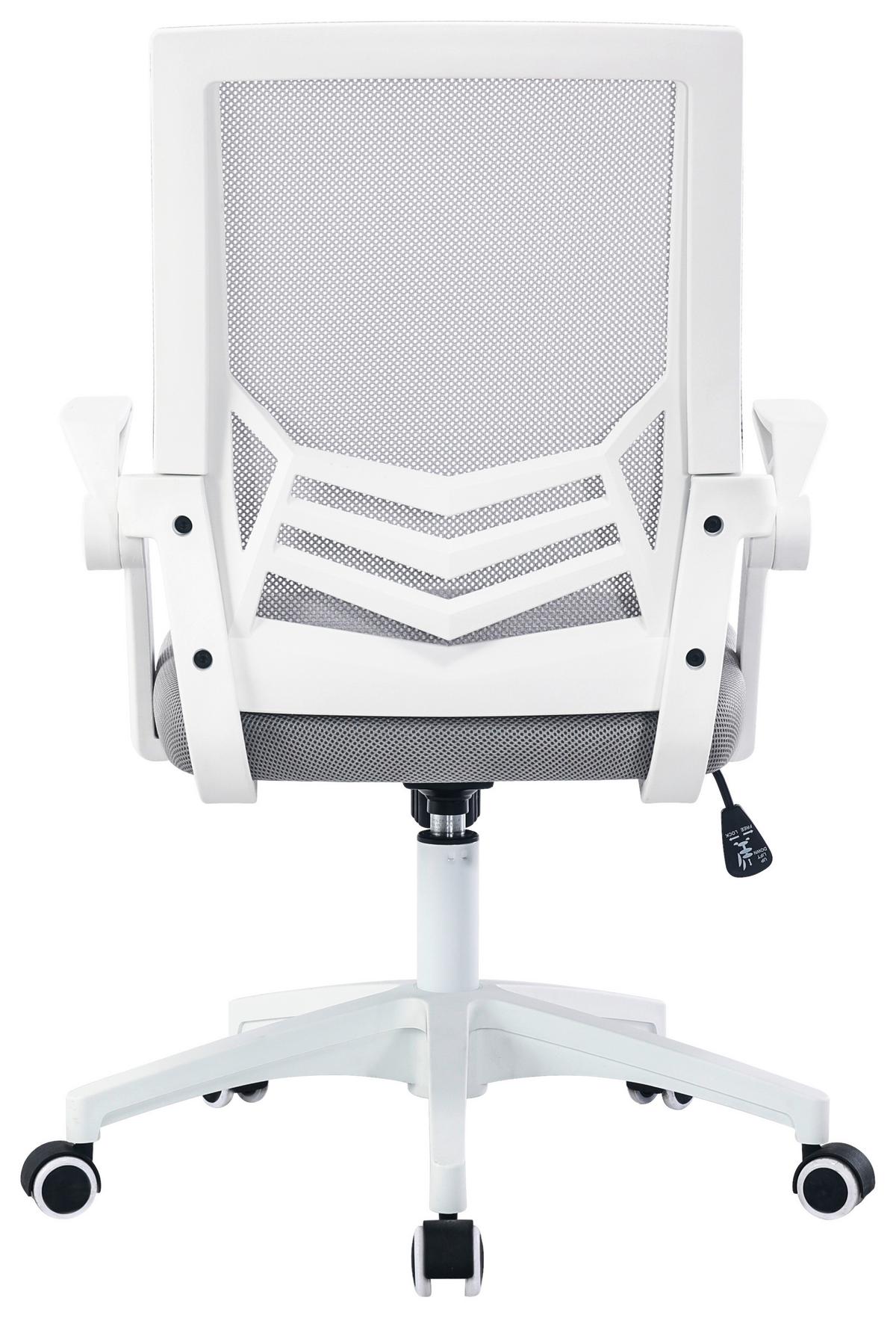 Drehstuhl Marina Mit Armstützen Grau/Schwarz/Weiß - Schwarz/Weiß, MODERN, Kunststoff/Textil (61/91,5-101,5/56cm) - MID.YOU