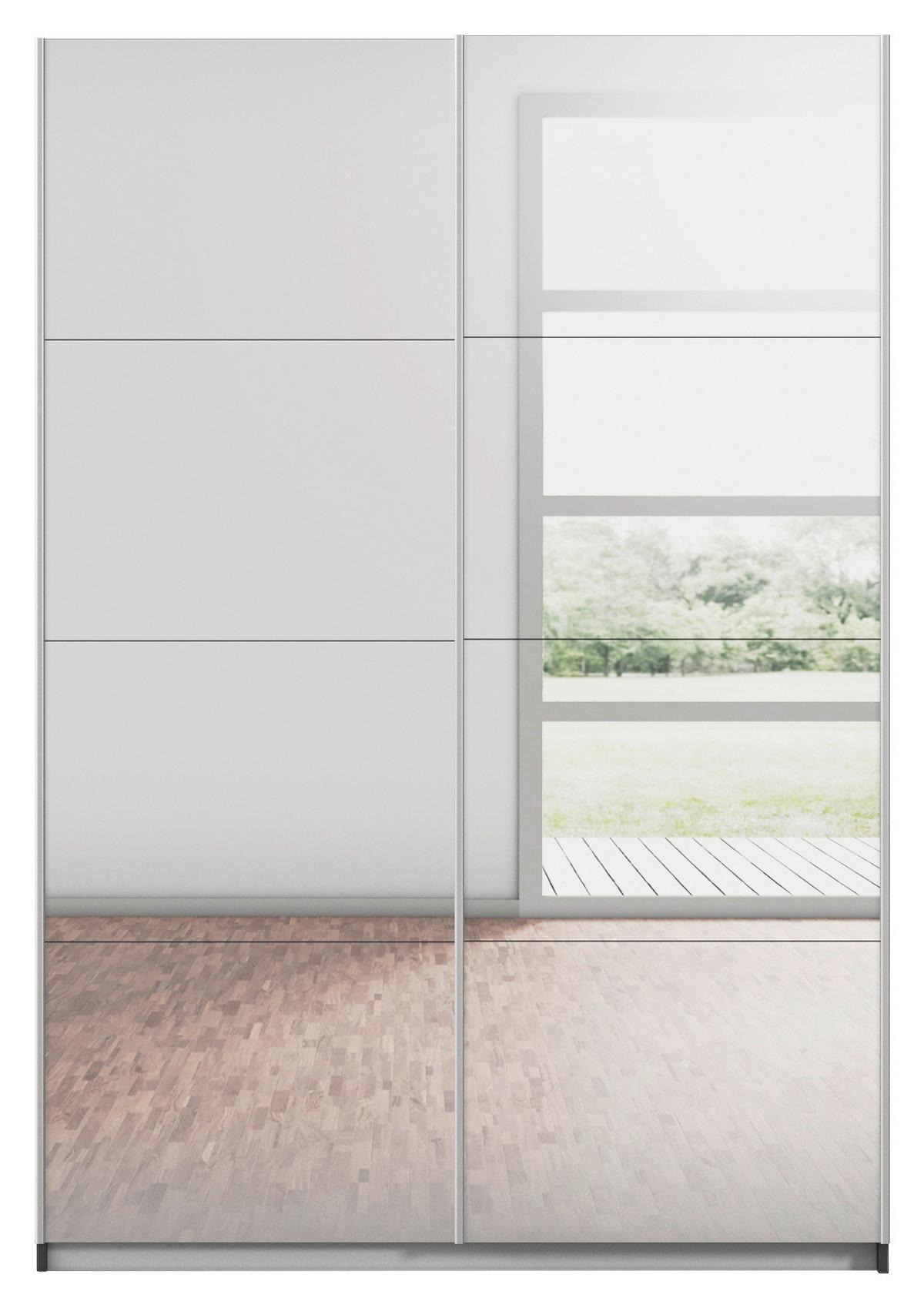 Schwebetürenschrank Subito - Silberfarben/Graphitfarben, MODERN, Holzwerkstoff (136/197/61cm) - Rauch Möbel