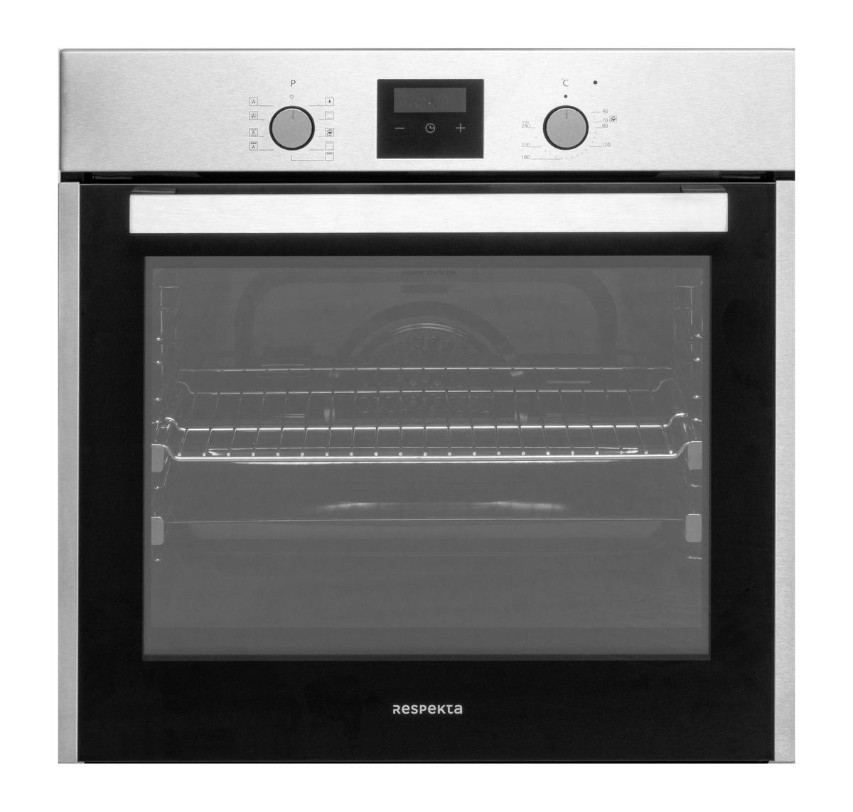 Einbauherd-set B: 59,5 Cm Induktion/ Autark - Edelstahlfarben/Schwarz, Trend, Glas/Metall (59,5/59,5/56,5cm) - Respekta