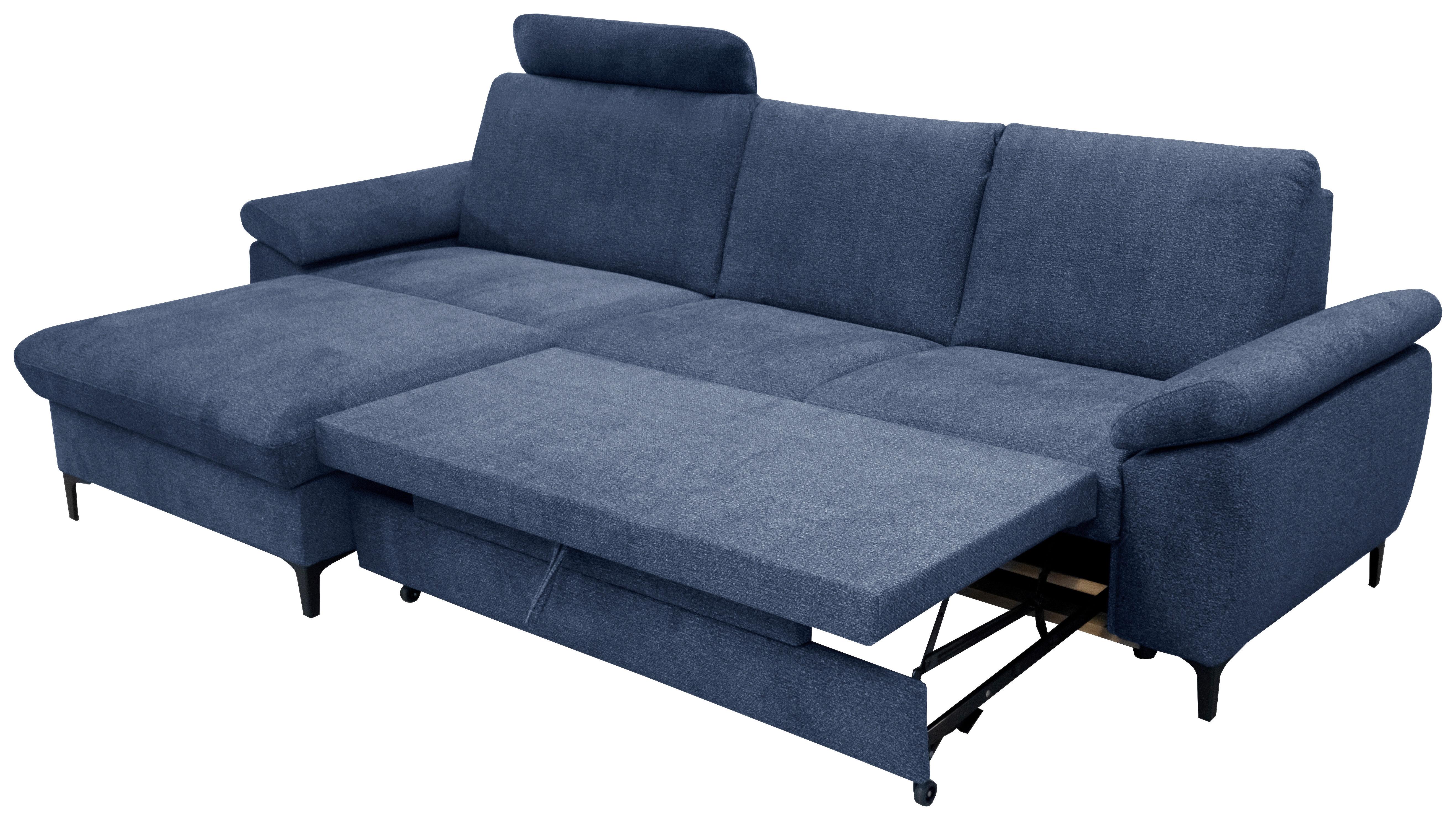 SEDACIA ZOSTAVA BADEN - modrá/čierna, Design, kov/textil (168/291cm)
