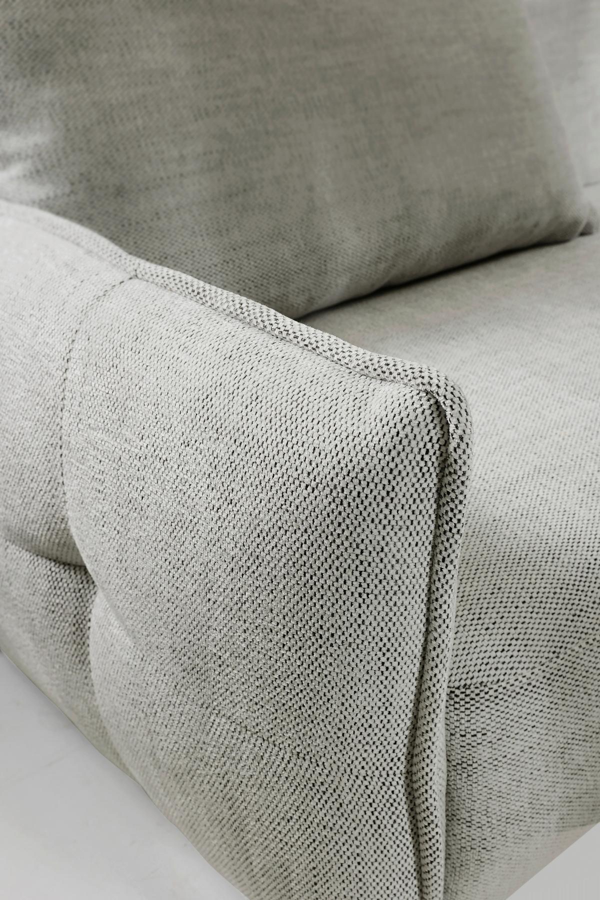 Ecksofa Sycylia Hellgrau/Schwarz, 244 cm - Hellgrau/Schwarz, Design, Textil (244/165cm) - MID.YOU