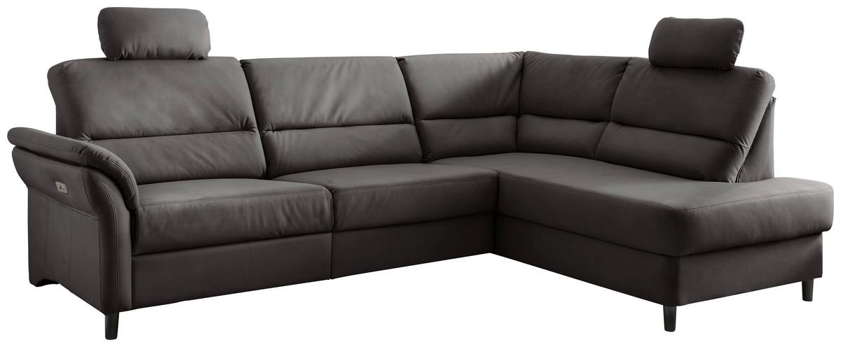 Ecksofa Cavoli Anthrazit S: 266x190 cm - Anthrazit/Schwarz, MODERN, Textil (266/190cm) - Livetastic