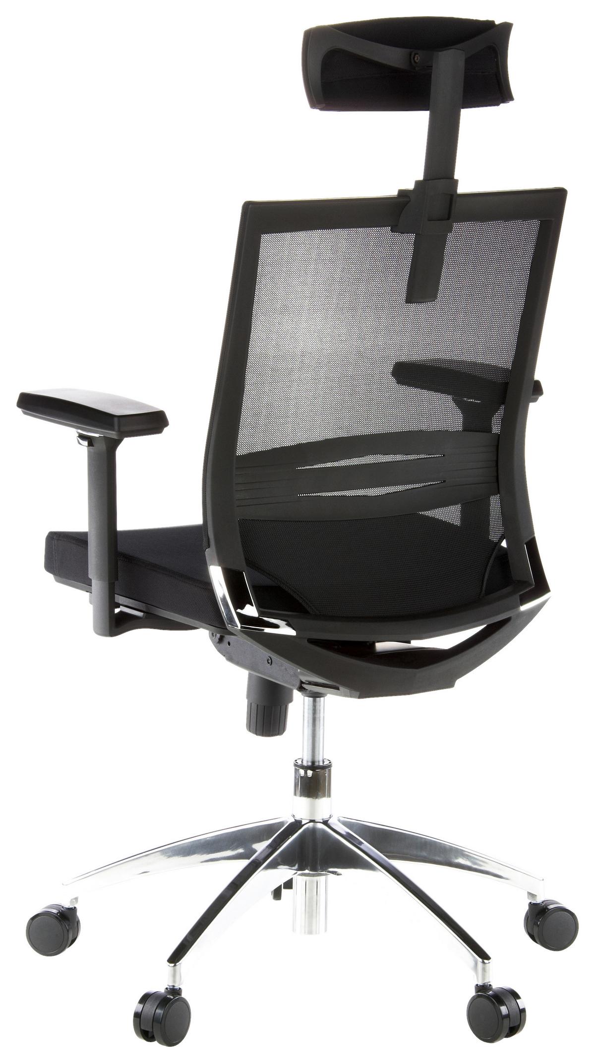 Drehstuhl Porto Max Schwarz - Schwarz, MODERN, Kunststoff/Textil (59/108/49cm) - MID.YOU