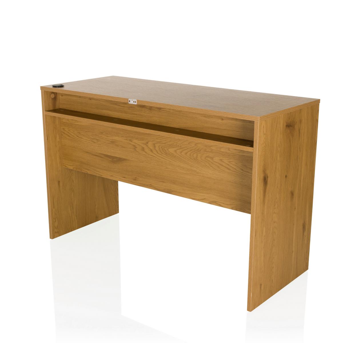 Schreibtisch Weiß/Eichefarben B: 120 cm - Eichefarben/Weiß, MODERN, Holzwerkstoff (120/50/78cm) - MID.YOU