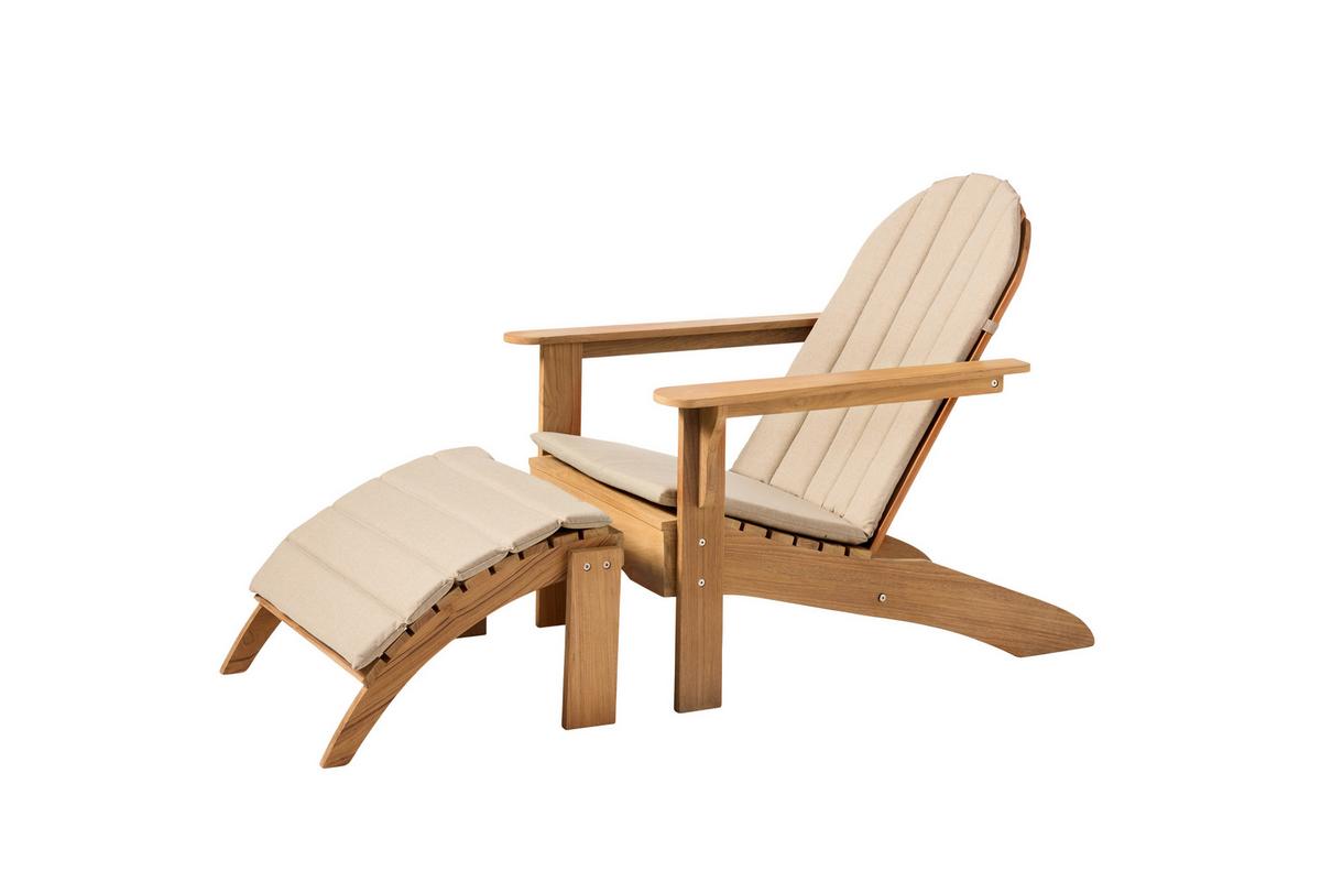 Gartenhockerauflage Adirondack 62x2x54 Cm - Sandfarben, Natur, Kunststoff (62/2/54cm) - Gardenson