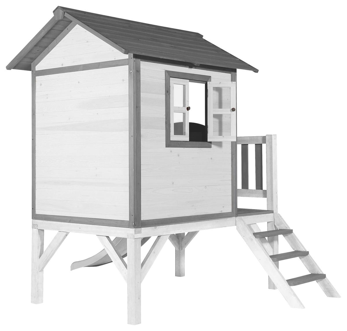Spielhaus C050.002.90 - Weiß/Grau, KONVENTIONELL, Holz/Kunststoff (240/189/167cm) - Ambia Garden