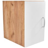 Aufsatzschrank 30 Cm Tio, Weiß/kraft Eiche Dekor - Eichefarben/Weiß, KONVENTIONELL, Holzwerkstoff (30/43/37,5cm)