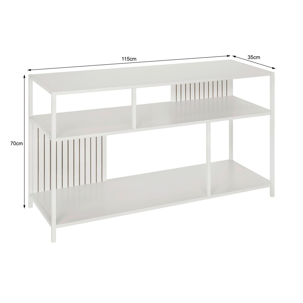 REGÁL MODANO -EXKLUSIV- - kašmírová, Modern, kov/kompozitné drevo (115/70/35cm) - Mömax