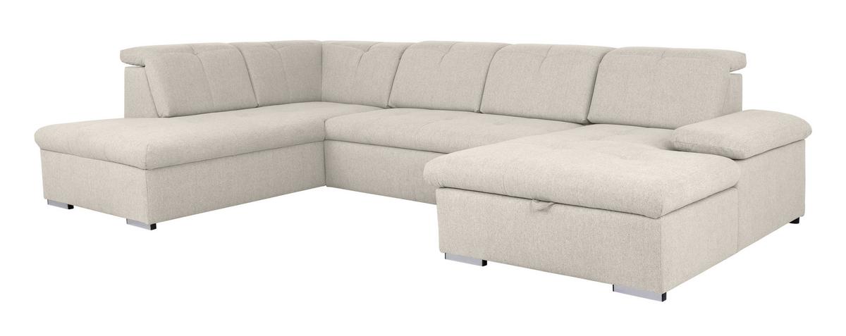 Wohnlandschaft Ramzes Beige U: 215x238x173 cm - Beige/Grau, Design, Textil (215/328/173cm) - MID.YOU