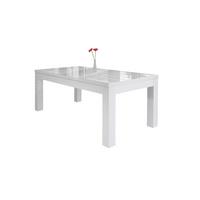 Esstisch Weiß B: 180-260 Cm - Weiß Hochglanz, MODERN, Holzwerkstoff (180-260/90/75cm) - Livetastic