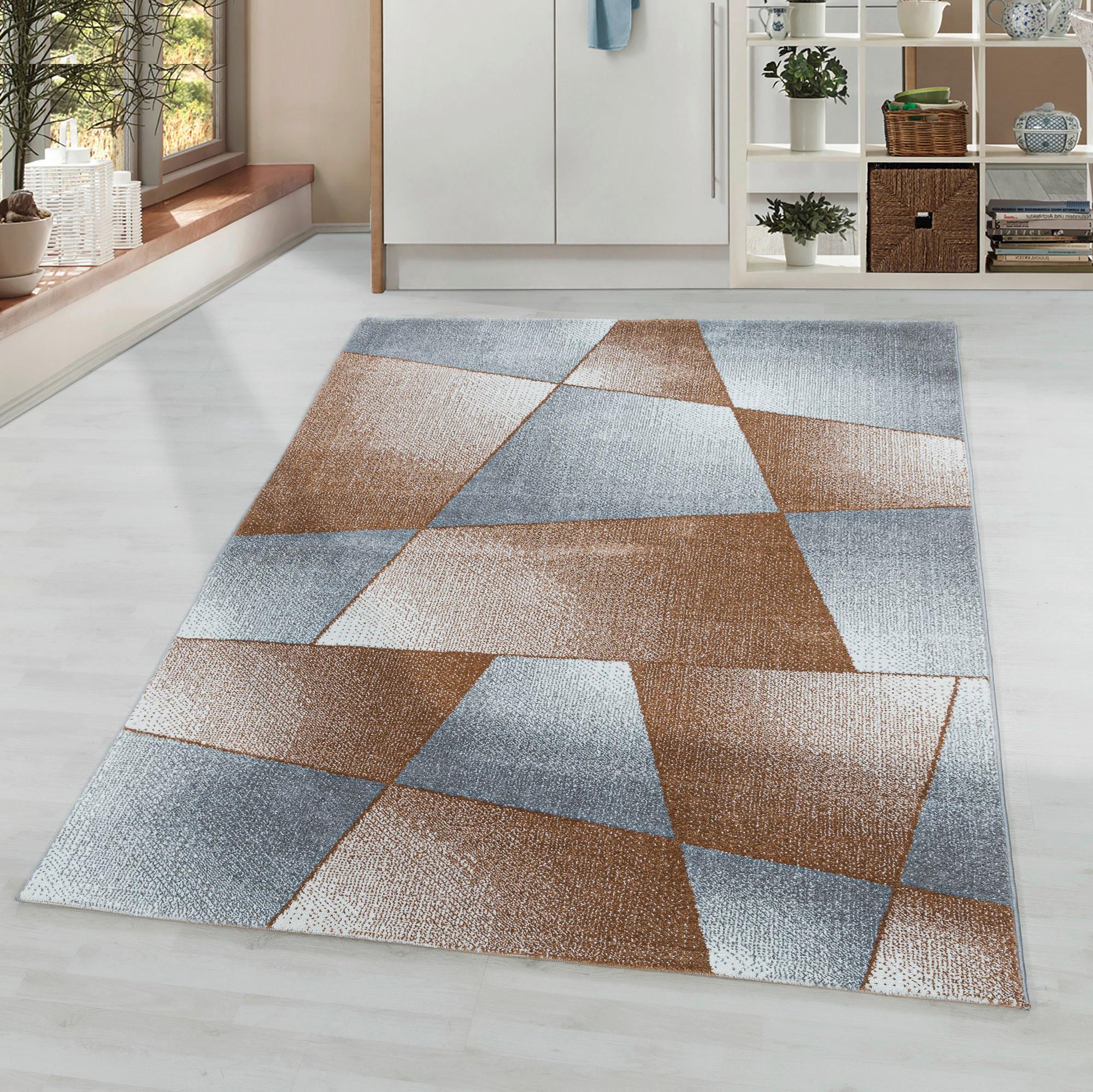 Hochflor Teppich Kupferfarben Abstrakt Rio 160x230 cm - Kupferfarben, Basics, Textil (160/230cm)
