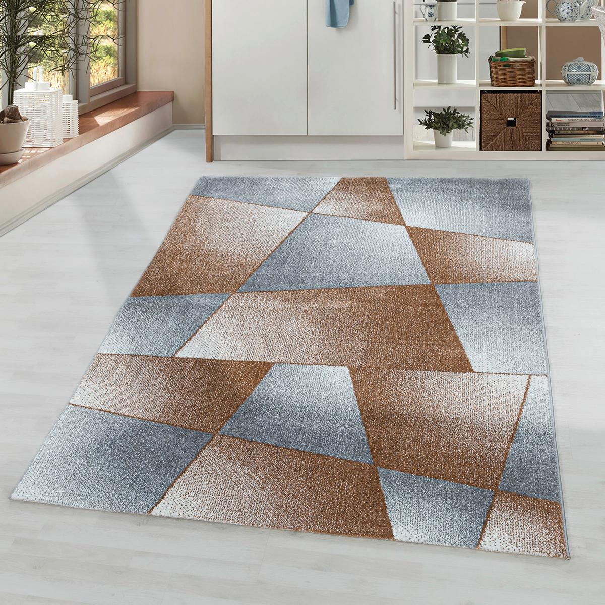 Hochflor Teppich Kupferfarben Abstrakt Rio 120x170 Cm - Kupferfarben, Basics, Textil (120/170cm)