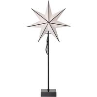 LED-Stehleuchte Schwarz/Weiß H: 74 cm - Schwarz/Weiß, Basics, Holz/Papier (35/15/74cm) - Eglo