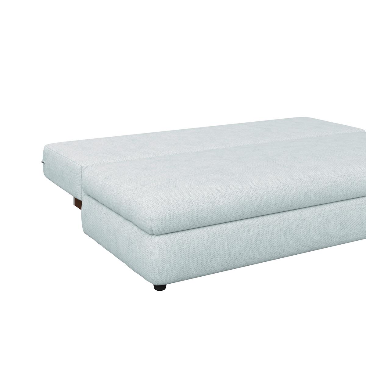 3-Sitzer-Sofa mit Schlaffunktion Olso eisblau - Hellblau, Trend, Holz/Kunststoff (205/72/100cm)