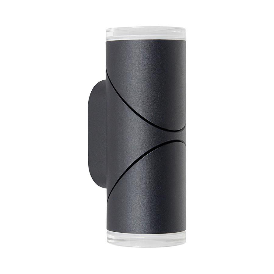 Kültéri Falilámpa Led-es Akara - fekete/átlátszó, Basics, műanyag/fém (6.5/19/8cm)