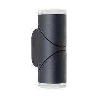 Kültéri Falilámpa Led-es Akara - fekete/átlátszó, Basics, műanyag/fém (6.5/19/8cm)