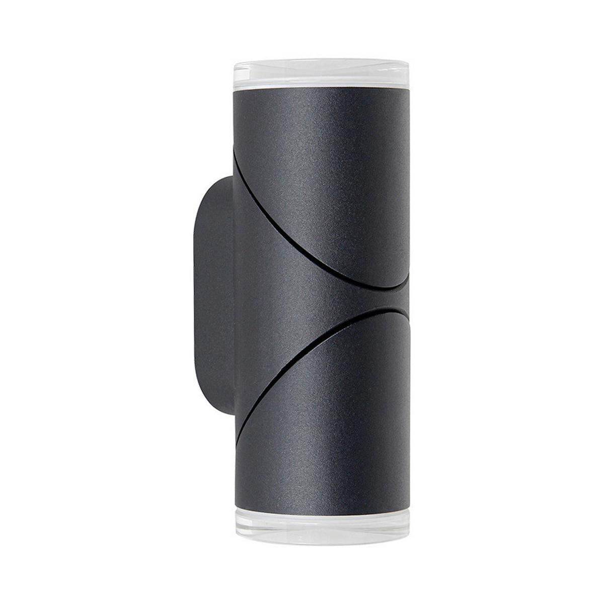 Kültéri Falilámpa Led-es Akara - fekete/átlátszó, Basics, műanyag/fém (6.5/19/8cm)