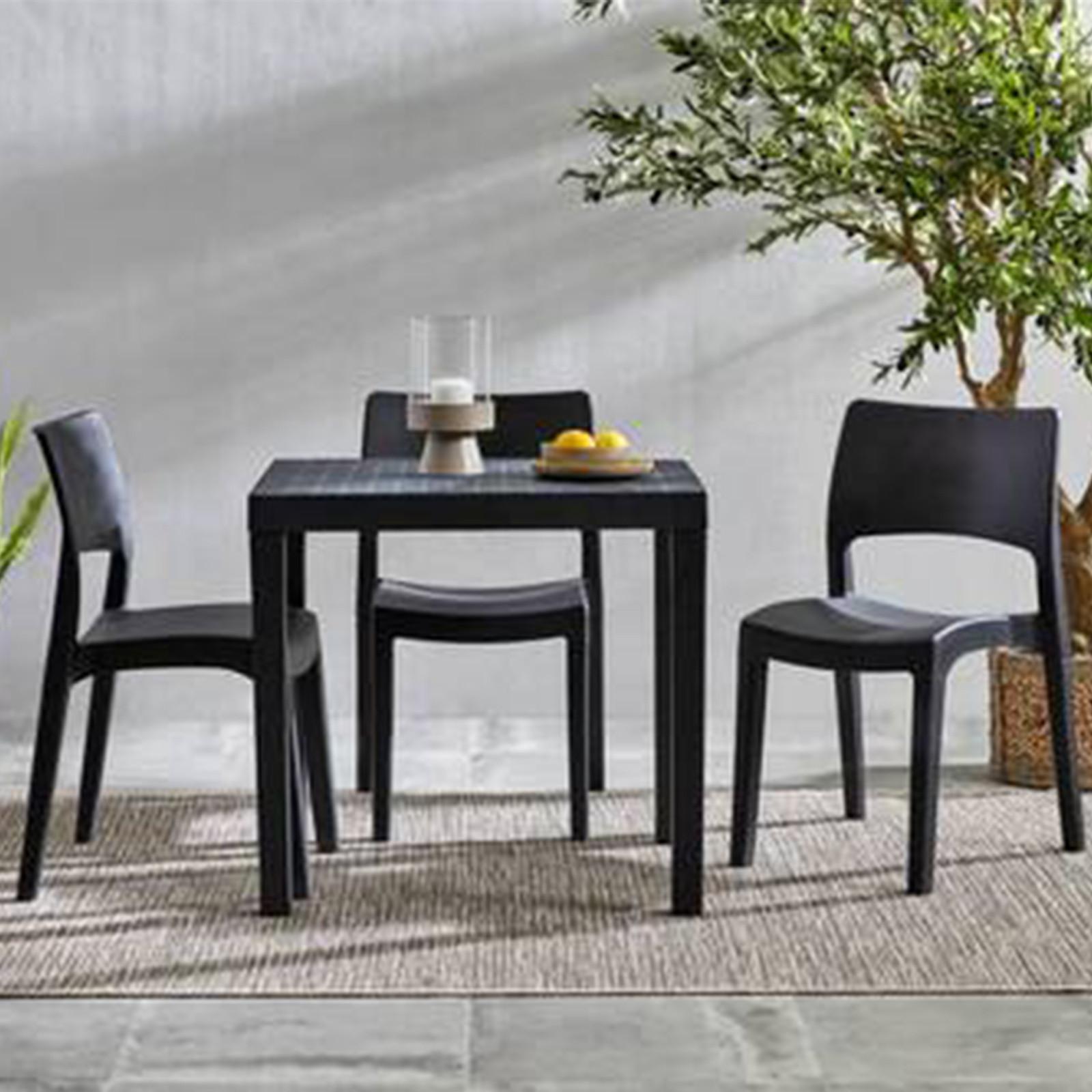 Gartentisch Club - Anthrazit, Basics, Kunststoff (78/65/72cm)