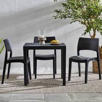 Gartentisch Club - Anthrazit, Basics, Kunststoff (78/65/72cm)