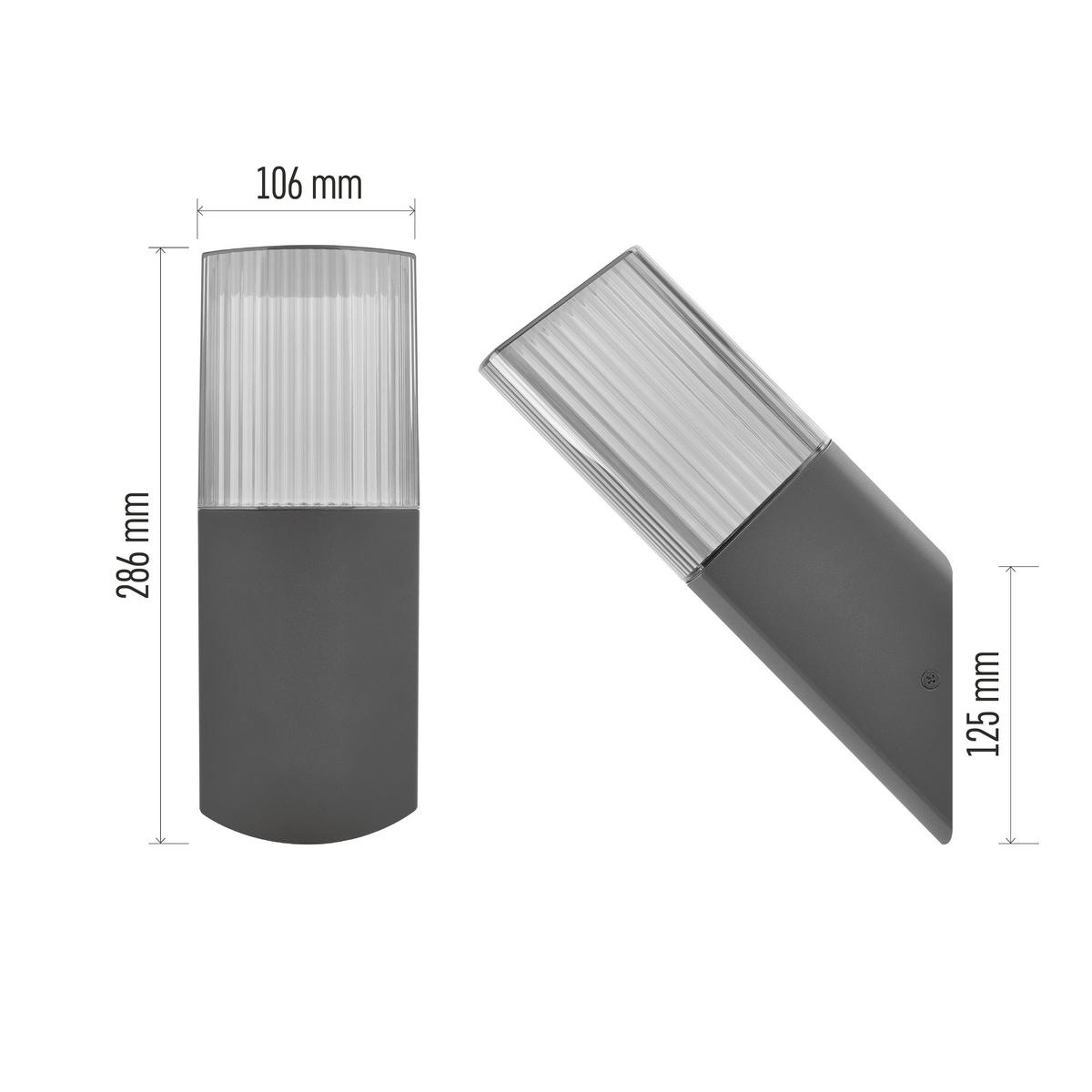 VONKAJŠIE SVIETIDLO LANA - antracitová, Modern, kov/plast