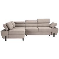 Sedacia súprava MILNA, ľavá, béžová - čierna/béžová, Modern, kov/textil (189/90/277cm) - Mömax