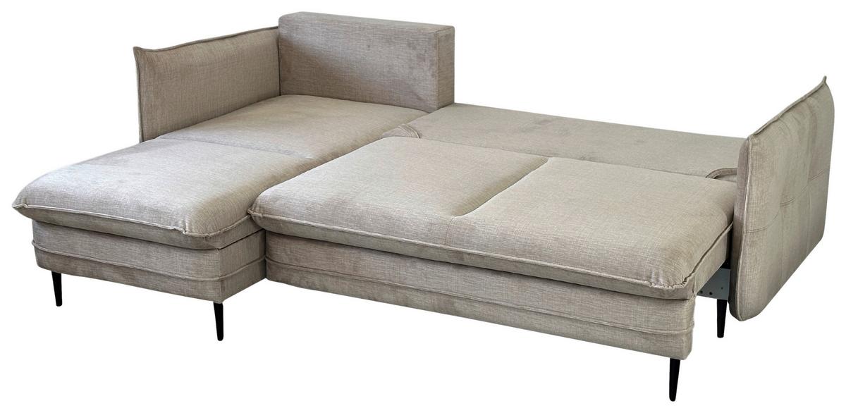 Ecksofa Melody - Beige/Schwarz, Design, Textil (170/235cm) - MID.YOU