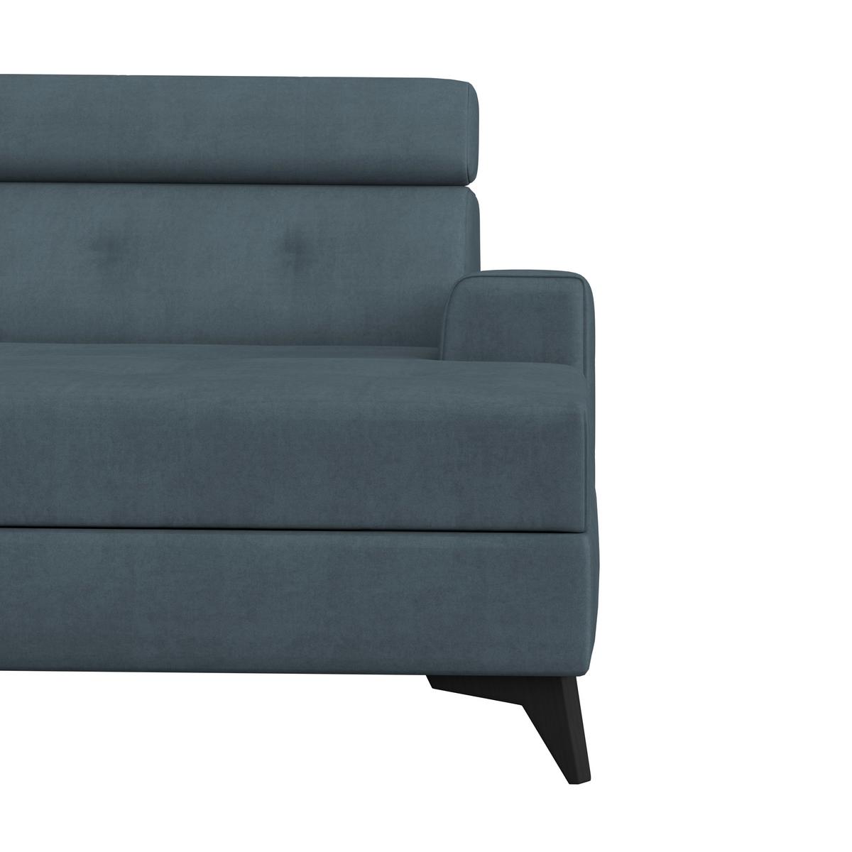 Wohnlandschaft Florida - Hellgrau/Schwarz, MODERN, Holz/Holzwerkstoff (275/175cm)